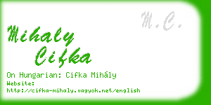 mihaly cifka business card
