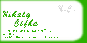 mihaly cifka business card